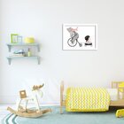 Quadro Decorativo Infantil  Ursinho Bicicleta