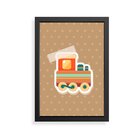 Quadro Decorativo Infantil Colagem Trem