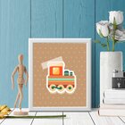 Quadro Decorativo Infantil Colagem Trem