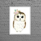 Quadro Decorativo Infantil Corujinha 45x34cm Moldura:madeira