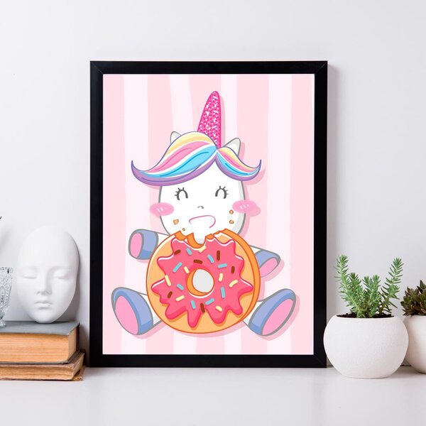 Quadro Decorativo Infantil Cute Unicorn