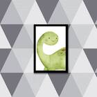 Quadro Decorativo Infantil Dinossauro Verde 45x34cm A3 (45 X