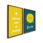 Quadro Decorativo Infantil Durma Bem Com 2 Telas Cm De Parede