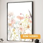 Quadro Decorativo Infantil Flores E Borboletas 3 Telas 60x90