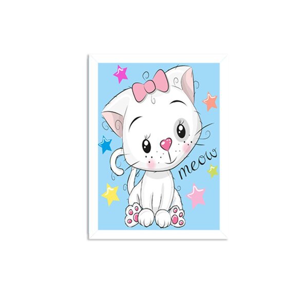 Quadro Decorativo Infantil Gatinho Meow