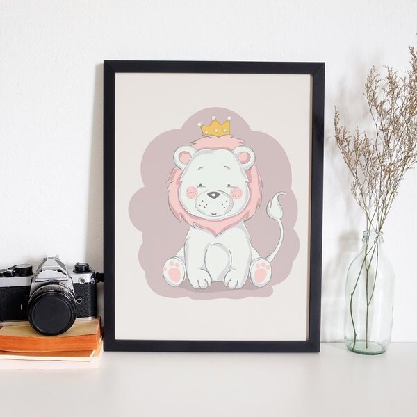 Quadro Decorativo Infantil Leão Baby
