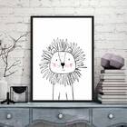 Quadro Decorativo Infantil Leãozinho 24x18cm - Com Vidro Mold