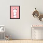 Quadro Decorativo Infantil Lhama Menina Rosa