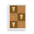Quadro Decorativo Infantil Robô Com Foguetes