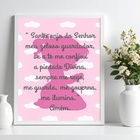 Quadro Decorativo Infantil Santo Anjo - Nuvens Rosas 24x18cm