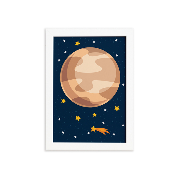Quadro Decorativo Infantil Sistema Solar Jupiter 33x43cm Mold