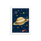 Quadro Decorativo Infantil Sistema Solar Saturno 33x43cm Mold