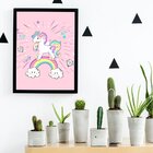 Quadro Decorativo Infantil Unicórnio Cute