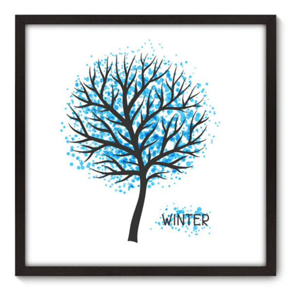 Quadro Decorativo - Inverno - 70cm X 70cm - 081qnddp