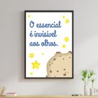 Quadro Decorativo Invisível Aos Olhos Pequeno Príncipe 45x34c