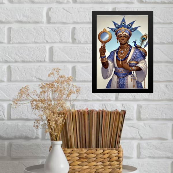 Quadro Decorativo Iogum Ede 24x18cm Moldura Branca