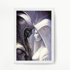 Quadro Decorativo Ísis E Osiris 33x24cm - Com Vidro Moldura:m