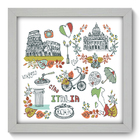 Quadro Decorativo - Itália - 22cm X 22cm - 257qdmb