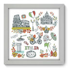 Quadro Decorativo - Itália - 22cm X 22cm - 257qdmb