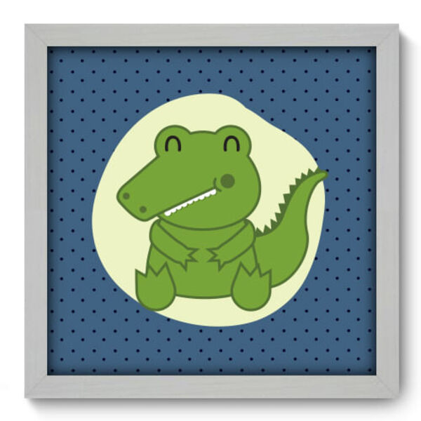 Quadro Decorativo - Jacaré - 33cm X 33cm - 112qdbb