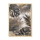 Quadro Decorativo Jardim Dourado Gold Plantas Folhas Jardim Q