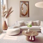 Quadro Decorativo Jasmim Com Colar de Mesa Em Moldura Caixa E