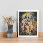 Quadro Decorativo Jay Shree ram  33x24cm Moldura:madeira Preta