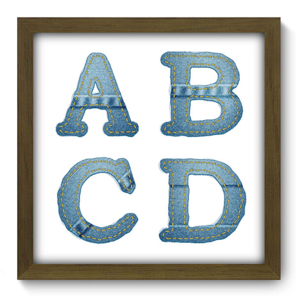 Quadro Decorativo - Jeans - 33cm X 33cm - 084qdim