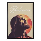Quadro Decorativo Jesus Believer 33x24cm Moldura Preta