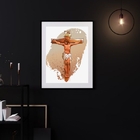 Quadro Decorativo Jesus Crucificado - 60x48cm Moldura:madeira