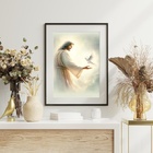 Quadro Decorativo Jesus E O Espírito Santo - 60x48cm Moldura: