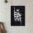 Quadro Decorativo Jesus Ele Vive 24x18cm Moldura:madeira Preta