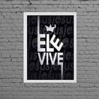 Quadro Decorativo Jesus Ele Vive 45x34cm - Com Vidro Moldura: