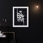 Quadro Decorativo Jesus Ele Vive - 60x48cm Moldura:madeira Br