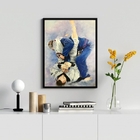Quadro Decorativo Jiu Jitsu 45x34cm Moldura:madeira Preta