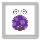 Quadro Decorativo - Joaninha Roxa - 22cm X 22cm - 017qdib