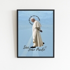 Quadro Decorativo João Paulo Ii 33x24cm Moldura:madeira Branca