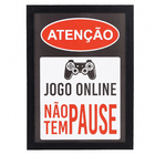 Quadro Decorativo Jogo On Line Preto 27x37cm
