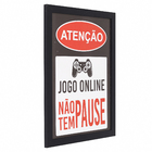 Quadro Decorativo Jogo On Line Preto 27x37cm