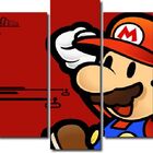 Quadro Decorativo Jogo Super Mario Fundo Vermelho 5 Peças