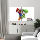 Quadro Decorativo Jogo Super Mario Yoshi 2 Peças M2