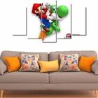 Quadro Decorativo Jogo Super Mario Yoshi 5 Peças M2