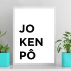 Quadro Decorativo Jokenpô 45x34cm - Com Vidro Moldura Preta