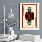 Quadro Decorativo Joker- Baralho 33x24cm Moldura:madeira Preta