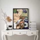 Quadro Decorativo Judaico Colagem 45x34cm - Com Vidro Moldura