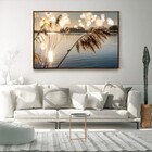Quadro Decorativo Juncos No Lago Ao Amanhecer Com Moldura E S