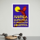 Quadro Decorativo Justiça Climática 24x18cm Moldura Branca