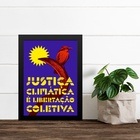 Quadro Decorativo Justiça Climática 45x34cm Moldura Branca