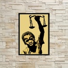 Quadro Decorativo Justiça Social 33x24cm - Com Vidro Moldura: