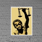 Quadro Decorativo Justiça Social 45x34cm Moldura:madeira Bran